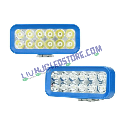 HJG 12 LED Rectangular Fog Lights | Triple Color White, Warm White, Yellow | LED Driving Lights for Bikes, Cars (Set of 2)