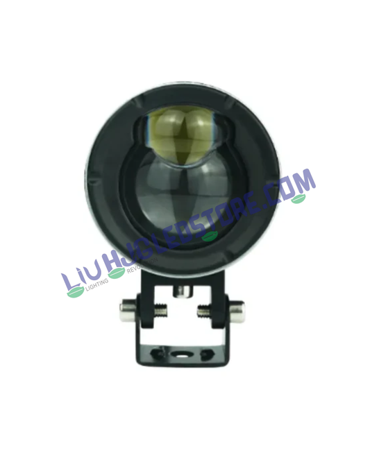 HJG 124 Dual Lens 120W LED Fog Light (New Model) – White/Yellow Dual Beam with Power Adapter for Cars & Bikes (Set of 2)