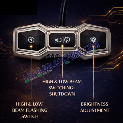 HJG 3 Pin Premium Copper Wiring Harness Kit (3.4 Meter) with Heavy-Duty Metal Switch & Couplers – 3 Wire Fog Light Harness with Canbus Support