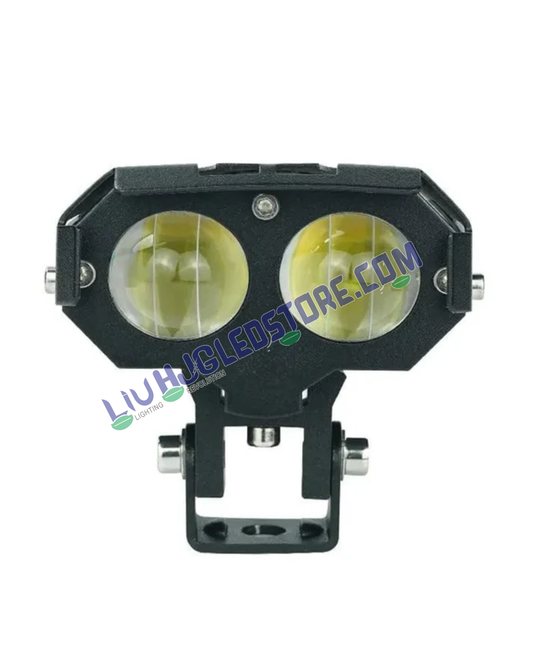 HJG 1193-1 120W Dual-Color Mini LED Fog Light – High-Intensity Auxiliary Spot Lamp for Motorcycles, Cars & SUVs