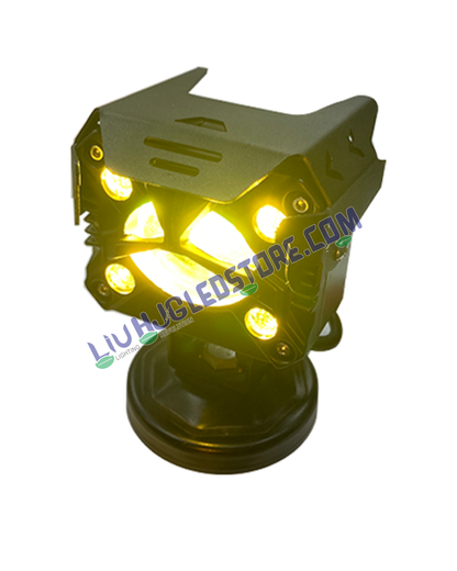 HJG P24 Mega Drive Dual Lens 120W Fog Lights with Multi DRL – Cool White LED for Bikes, Cars, Thar & Jeep (Set of 2)