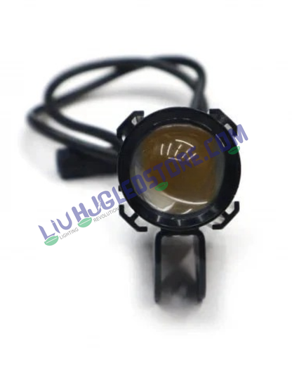 HJG Mini Drive Lens LED Fog Lights with Remote Wiring Harness Kit – Dual-Color White/Yellow Ultra-Wide Beam for Cars & Motorcycles