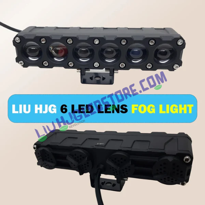 LIU HJG Future Eyes 6 Lens Heavy-Duty 180W Mega Drive Fog Light for Bike/Car/Thar/Jeep (Cool White, 90W Each) – Pack of 2