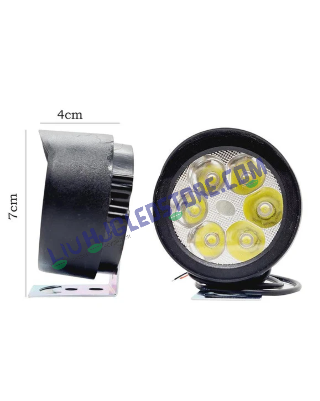 HJG 6 LED Cap Fog Lights with Switch – High Power Waterproof Auxiliary Lights for Bikes & Cars