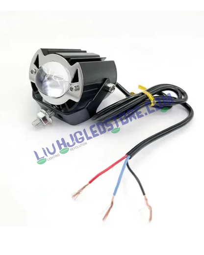 HJG G15 30W Mini Driving Spotlight with Red DRL – Dual Color White/Yellow Fog Light, 7500LM High/Low Beam for Motorcycles (Pack of 1)