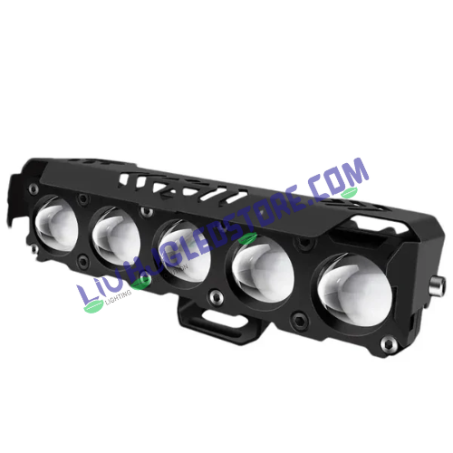 HJG Future Eyes 5 Lens Mega Drive Fog Light (No Fan) with Multi-Color Modes & Red DRL – Pack of 2 for Bikes/Cars/Thar/Jeep