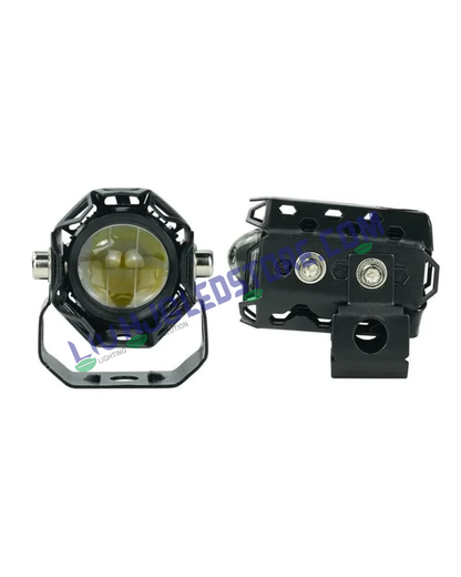 HJG Dual Mini 60W LED Fog Lights (Set of 2) – Auxiliary Driving Lights for Bikes & Cars