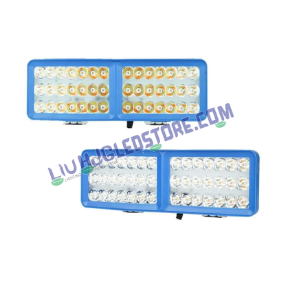 HJG 42 LED Rectangular Fog Lights | Triple Color White, Warm White, Yellow | High Performance Driving Lights for Bikes, Cars (Set of 2)