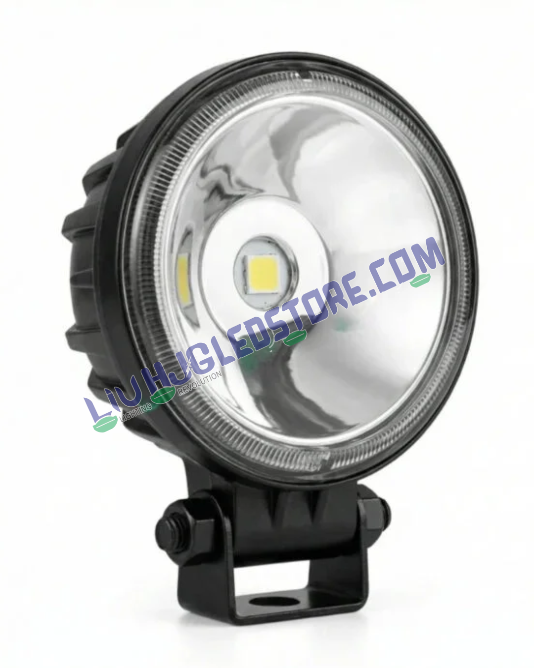 HJG W12 Classic 3-Inch Round LED Fog Light – Ultra Wide White Beam High-Intensity Driving Fog Lamp for Cars & Bikes (Universal Fit)