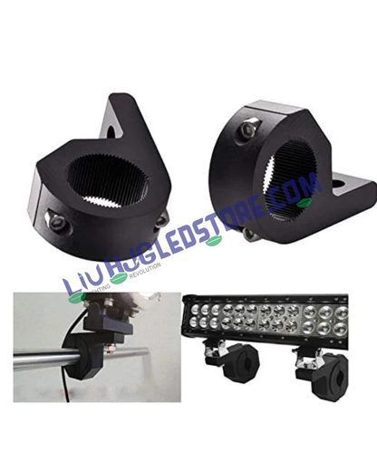 HJG Universal Aluminum Fog Light Mounting Clamps for Leg Guard – Durable Clamp Set for Bikes & Vehicles (Pack of 2)