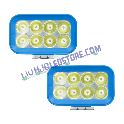 LIU HJG 8 LED Rectangular Fog Lights | Triple Color White, Warm White, Yellow | LED Driving Lights for Bikes, Cars (Set of 2)
