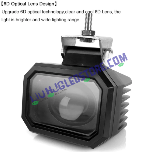 HJG 4-Inch Cube Pod LED Fog Lights | 120W Set of 2 | 60W Each | 12000 Lumens | Dual Colour 3000K and 6500K | IP68 Waterproof | 9V-32V DC