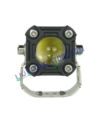 HJG Mini Drive 80W LED Auxiliary Light with Red DRL – Multi-Color (Red, Yellow, White) Devil Eye Fog Light