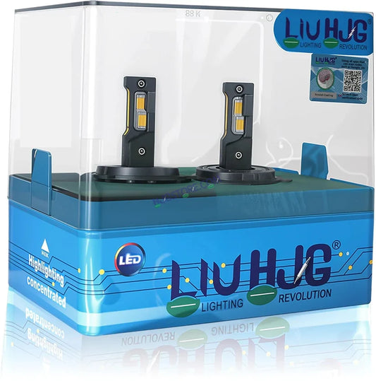 HJG 240W LED Headlight Bulbs 9005/HB3 – 2 Pack (120W Each) Super Bright White Beam for Cars & SUVs
