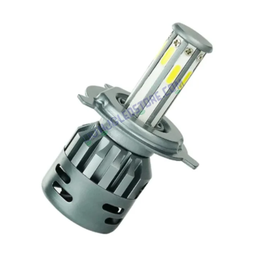 HJG M3 Mini H4 LED Headlight Bulb 50W | 8000LM Hi/Lo Beam, 6500K White Light, 3-Side CSP Chip, Cooling Fan, AC/DC 12V–80V for Motorcycles & Cars (Single Unit)