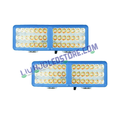 HJG 42 LED Rectangular Fog Lights | Triple Color White, Warm White, Yellow | High Performance Driving Lights for Bikes, Cars (Set of 2)