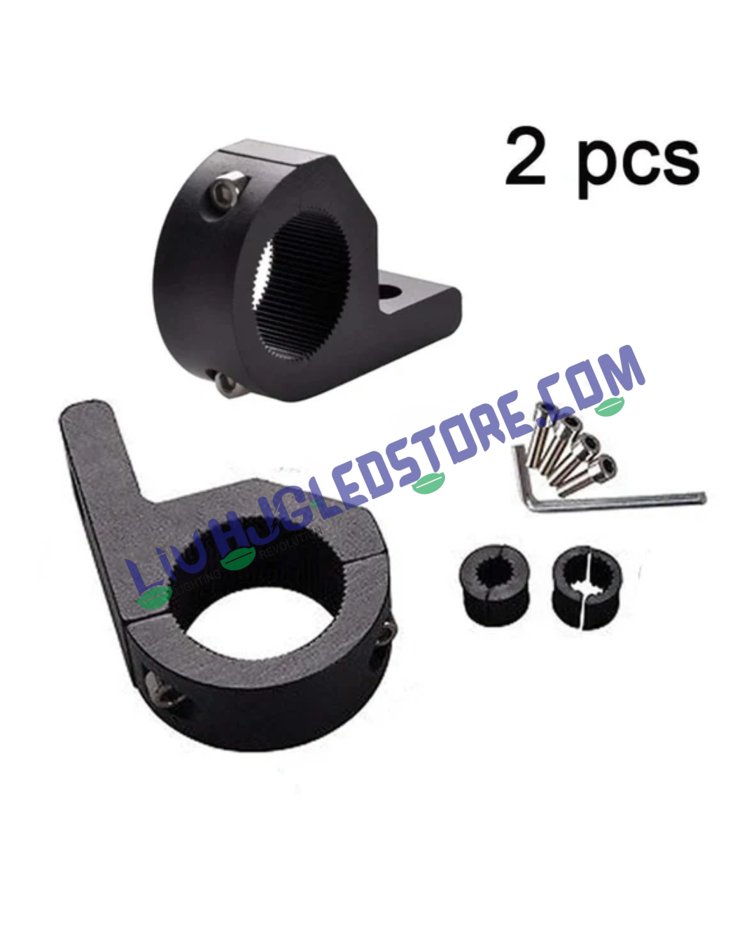 HJG Universal Aluminum Fog Light Mounting Clamps for Leg Guard – Durable Clamp Set for Bikes & Vehicles (Pack of 2)