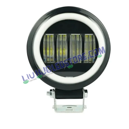 LIU HJG Square LED Fog Light Pods Amber and Clear Lens, 8000 Lumens, IP68 Waterproof Driving and Off Road Lights for Cars Trucks SUVs ATVs