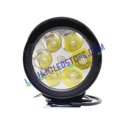 HJG 6 LED Yellow Fog Light Set with Flash Mode for Bikes & Cars – High Power Waterproof Auxiliary Lights with Switch