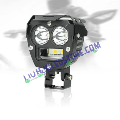 HJG Robotic Dual LED 140W Fog Lights with Spot & Wide Beam – White/Yellow Dual Color, Ultra Wide Coverage (Set of 2, Universal for Cars & Bikes)