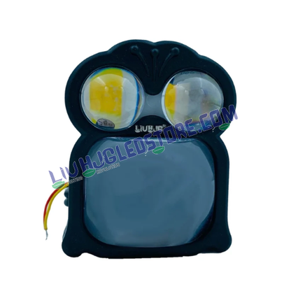 HJG Animated Eye Fog Light | White Yellow Beam Flashing Eye LED Light for Bikes, Cars (Pack of 1)