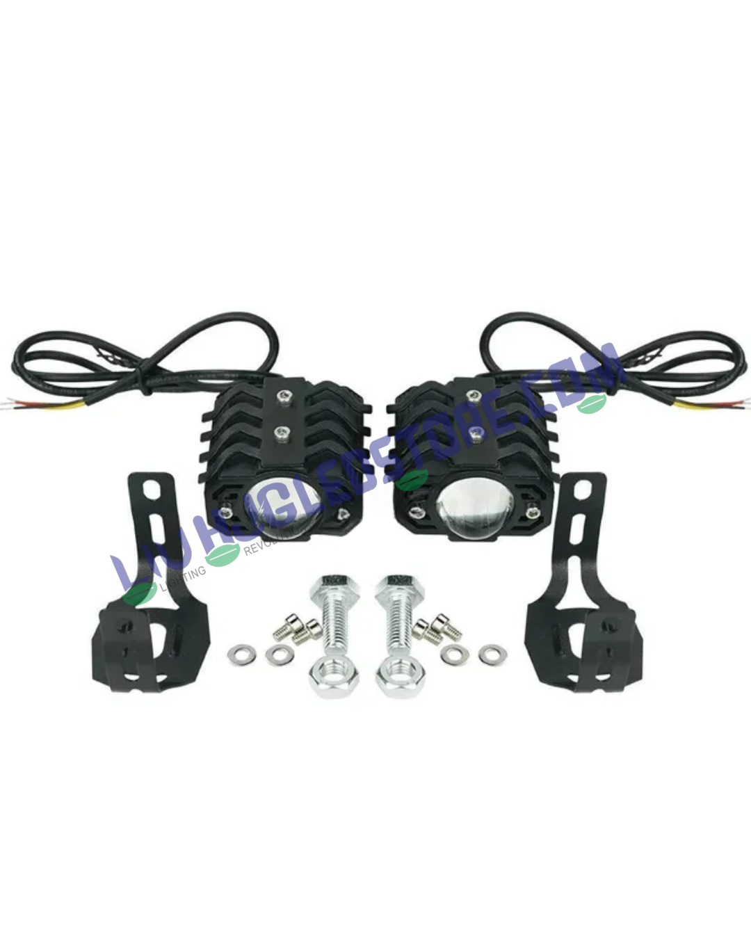 HJG Spider Drive LED Fog Lights Set of 2 – High-Performance Auxiliary Driving Lamps for Bikes & Cars