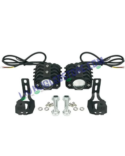 HJG Spider Drive LED Fog Lights Set of 2 – High-Performance Auxiliary Driving Lamps for Bikes & Cars