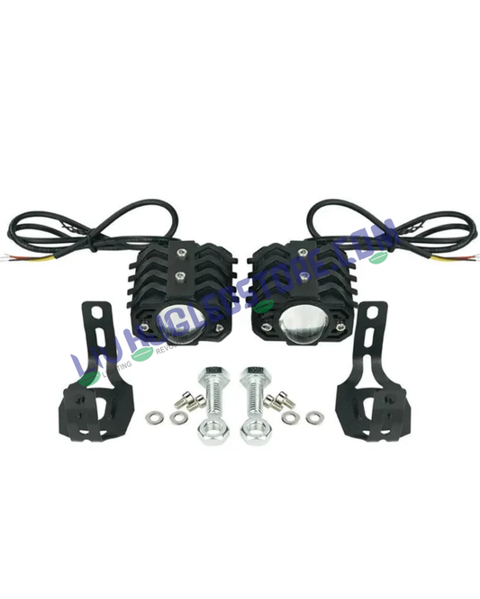 HJG Spider Drive LED Fog Lights Set of 2 – High-Performance Auxiliary Driving Lamps for Bikes & Cars