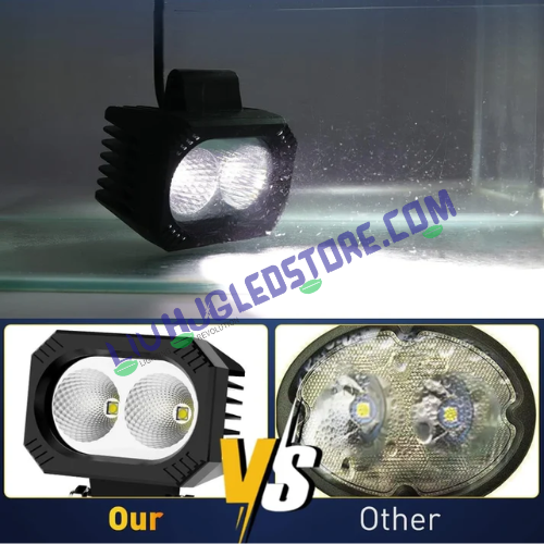 HJG 4-Inch Dual CREE LED Fog Lights | 100W Set of 2 | 20000 Lumens | Wide Flood Beam | 9V-32V DC | for Bikes and Cars