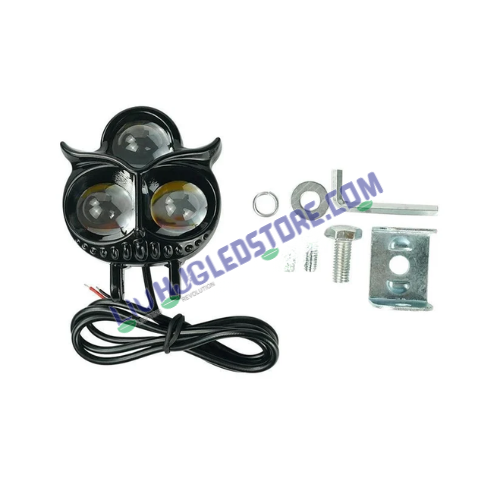 HJG Owl 3 LED Fog Lights – Mini High-Intensity Driving Lamps for Bikes & Cars (Set of 2)