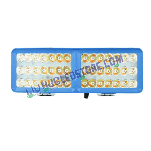HJG 42 LED Rectangular Fog Lights | Triple Color White, Warm White, Yellow | High Performance Driving Lights for Bikes, Cars (Set of 2)