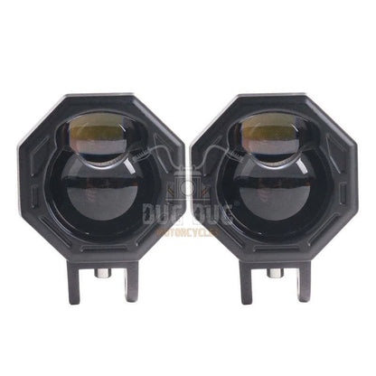 LIU HJG 125 Fog Lights 120W | Ultra-Bright Motorcycle LED Fog Lights | Dual Color Yellow & White Beam | Waterproof Off-Road Auxiliary Lights