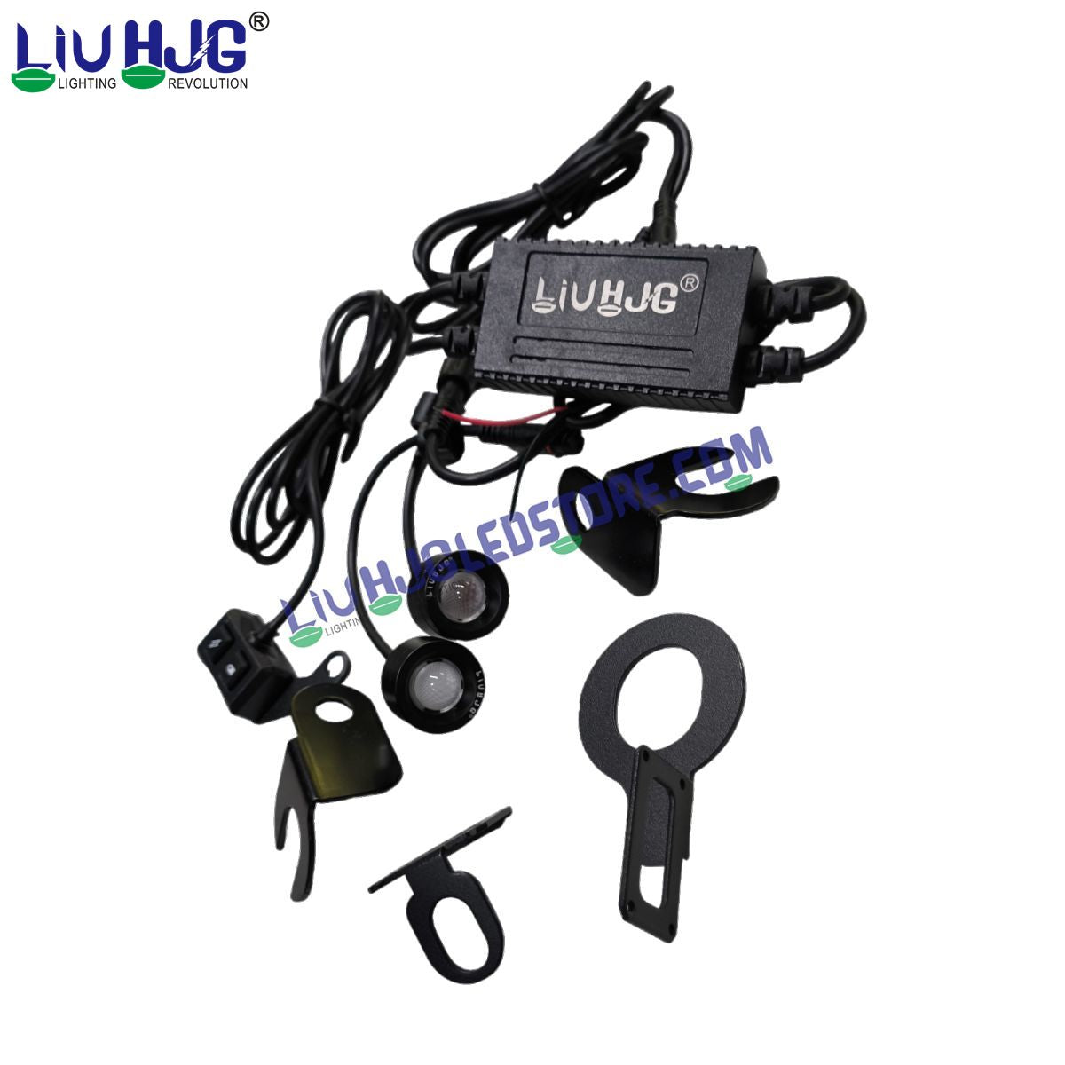 LIU HJG Strobe Light J-W23 2pc Strobe Flashing Light with Switch for All Motorcycles