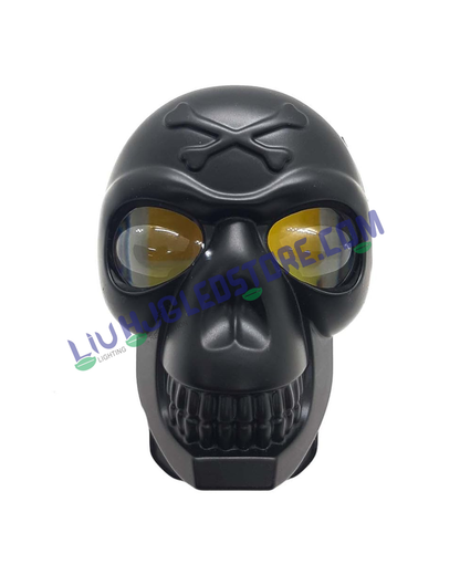 HJG Skull Red Eye 60W Fog Light (Single Unit) – Multi-Color LED (White/Yellow/Warm White) for Bikes & Cars