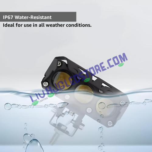 HJG Future Eyes 3 Round LED Fog Lights 120W (Dual Color White & Yellow) – 60W Each, Pack of 2